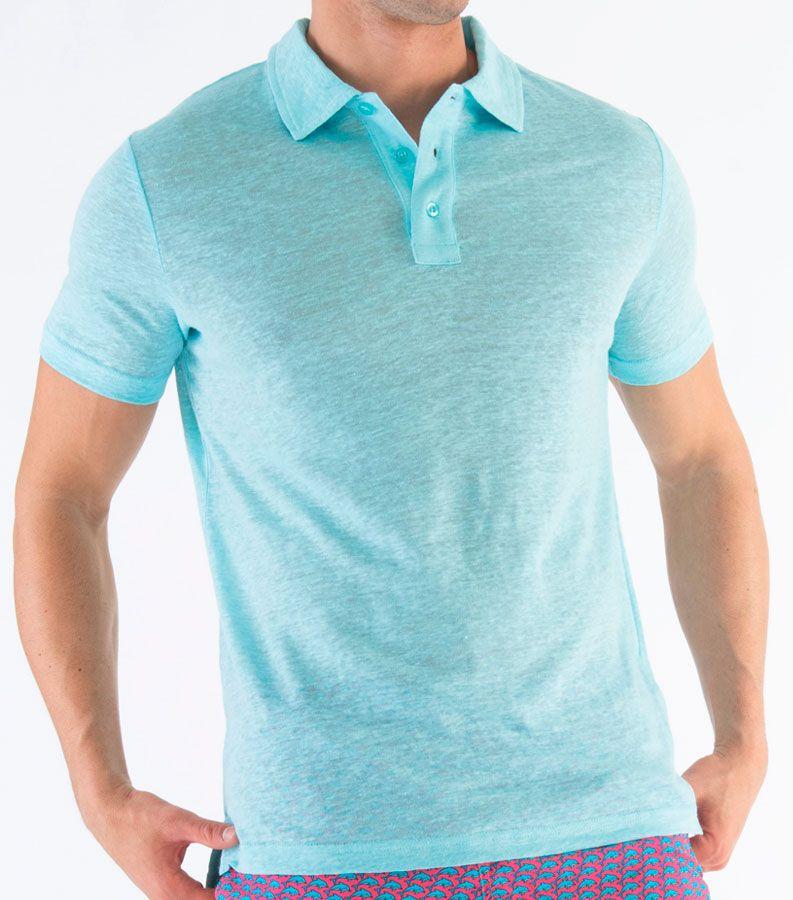 Zeybra POLO UOMO LINO ACQUA Pezzi Unici