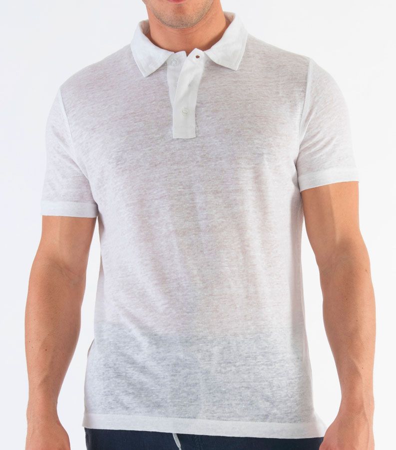 Zeybra POLO UOMO LINO BIANCO Soddisfazione Garantita