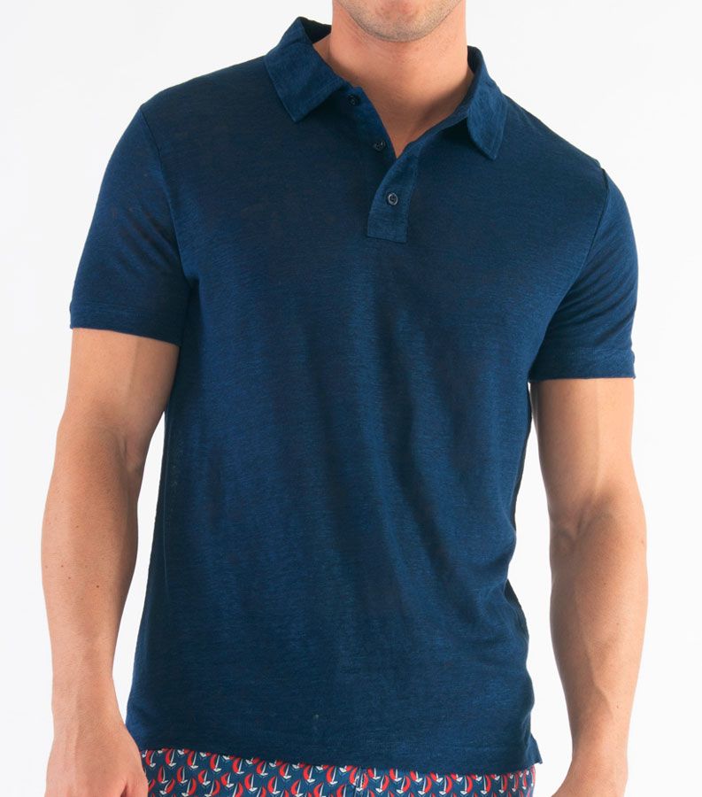 Zeybra POLO UOMO LINO BLU Qualità Garantita
