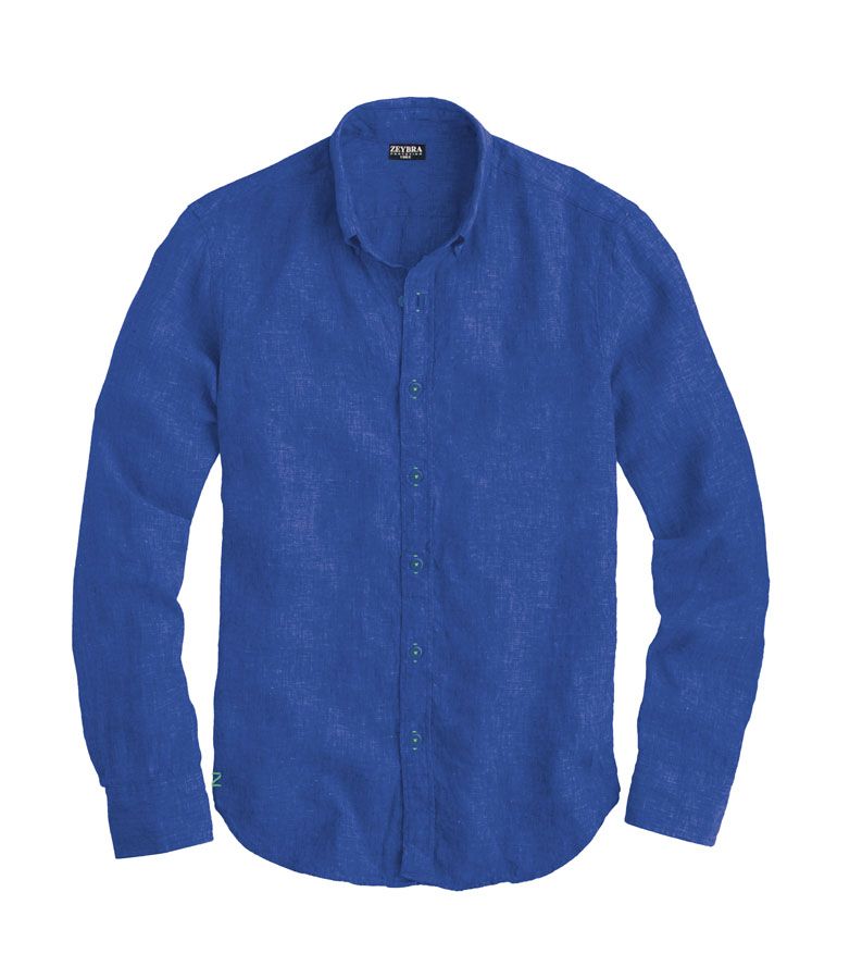 Zeybra CAMICIA UOMO LINO Vendita Calda