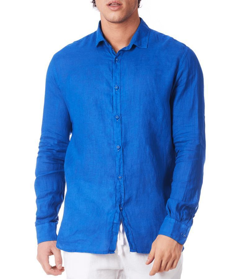 Zeybra CAMICIA UOMO LINO Vendita Calda