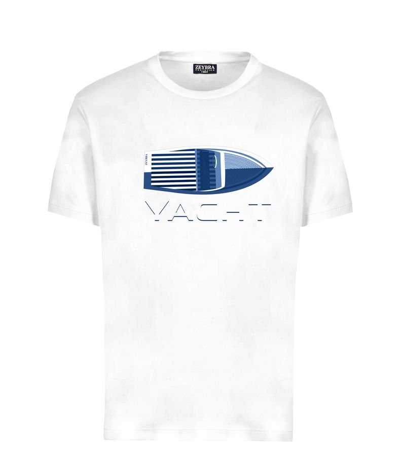 Zeybra T-SHIRT UOMO 100% COTONE SUPIMA BIANCO Flash Sale