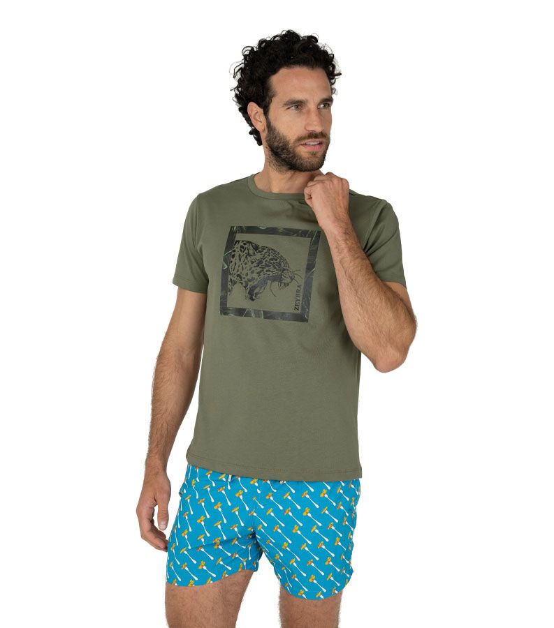Zeybra T-SHIRT UOMO 100% COTONE SUPIMA MILITY Cyber Monday