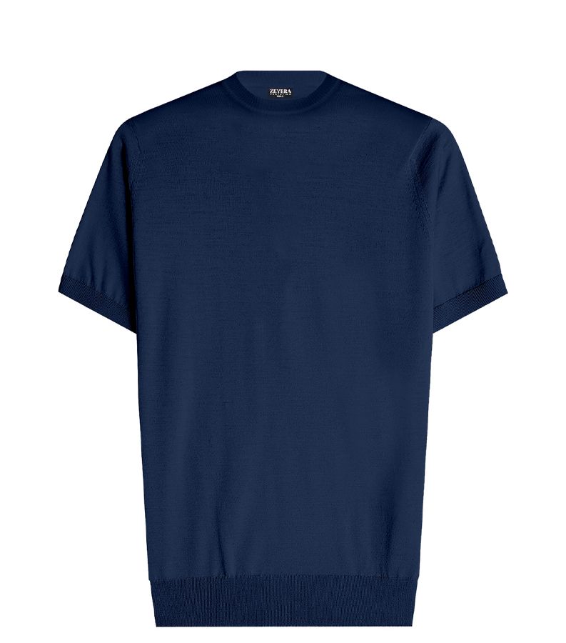 Zeybra T-SHIRT UOMO 100% COTONE CRÈPE NAVY Offerta Giorno del Papà