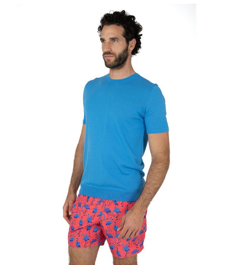 Zeybra T-SHIRT UOMO 100% COTONE CRÈPE OCEAN Offerta San Valentino