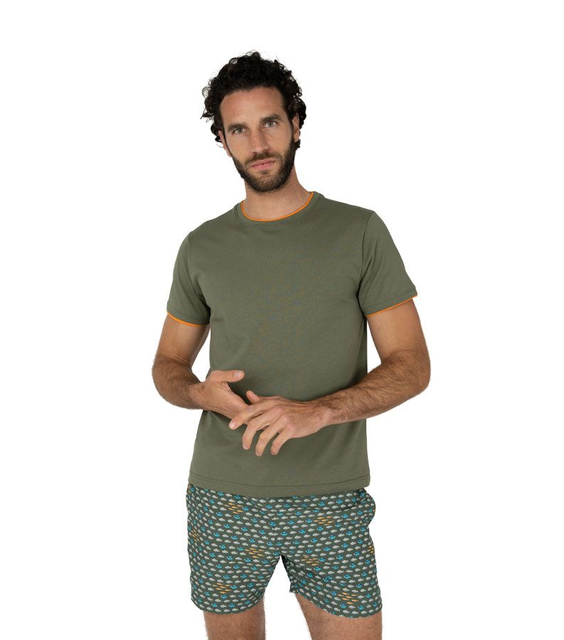 Zeybra T-SHIRT DOPPIO COLLO 100% COTONE MILITY Offerta migliore