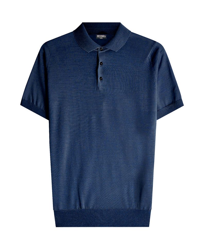 Zeybra POLO UOMO COTONE CREPE BLU Offerte stagionali