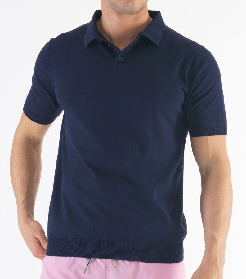 Zeybra POLO UOMO COTONE CREPE BLU Offerte stagionali