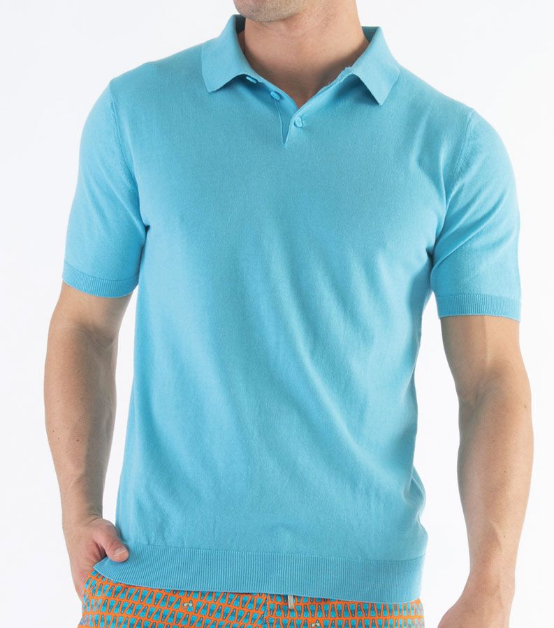 Zeybra POLO UOMO COTONE CREPE CIELO Liquidazione